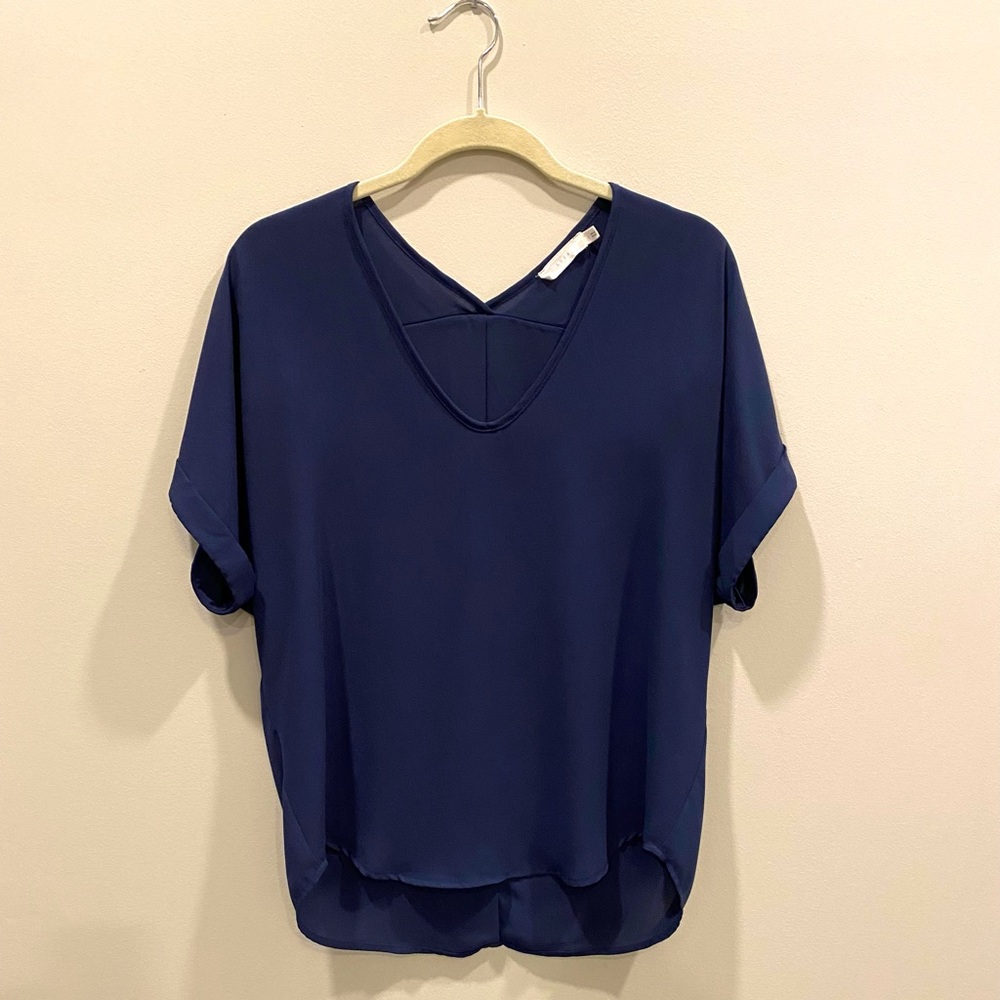Navy Blue Oversized Blouse